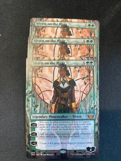 MTG Streets of New Capenna Vivien on the Hunt Borderless x 3 - Image 1