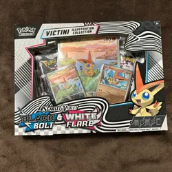 Pokemon TCG Black Bolt & White Flare Victini Illustration Collection Box - Image 1