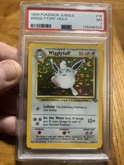 1999 POKEMON JUNGLE #16 WIGGLYTUFF-HOLO PSA 7 - Image 1