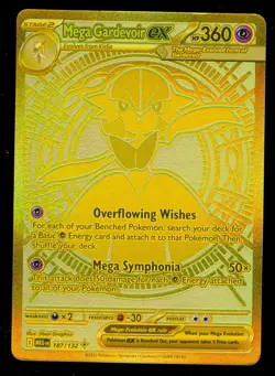 Pokemon MEGA GARDEVOIR EX 187/132 Mega Evolution GOLD SECRET RARE - PACK FRESH - Image 1