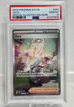 2023 POKEMON SVI EN-SCARLET & VIOLET SPECIAL ILLUSTRATION RARE #250 JACQ PSA 10 - Image 1