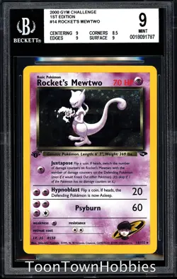 BGS 9 Pokemon - Rocket's Mewtwo Holo 14/132 1st Edition - Gym Challenge - Image 1