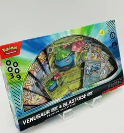Pokemon Venusaur EX & Blastoise EX Premium Collection - Sealed Box with 10 Boost - Image 1