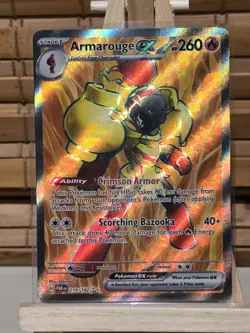 Pokemon TCG Armarouge EX 218/182 Full Art Paradox Rift Near Mint NM Condition - Image 1