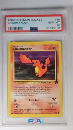 PSA 10 2000 Pokemon Rocket Charmander #50 - Image 1