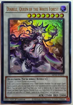 Yugioh Diabell, Queen of the White Forest MP25-EN221 Ultra Rare 1st Edition - Image 1