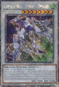 Crystal Wing Synchro Dragon - RA02-EN029 - Platinum Secret Rare - Yugioh - Image 1