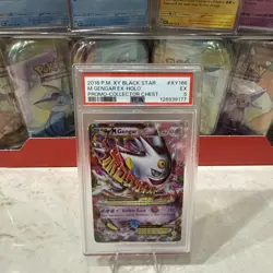 PokÃ©mon Mega M Gengar EX Black Star Promo Shiny Holo Card XY166 PSA 5 EX - Image 1