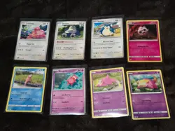 Pokemon Card SNORLAX/SLOWPOKE/JIGGLYPUFF(FOIL) Lot of 8-NO DOUBLES - Image 1