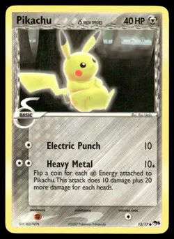 Pikachu 13/17 - 2007 Pop Series Promos 5 Rare Pokemon Card EXC - Image 1