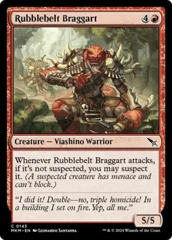 Rubblebelt Braggart 143 MKM MTG Red Foil Viashino Warrior Suspect Common 2024 EN - Image 1