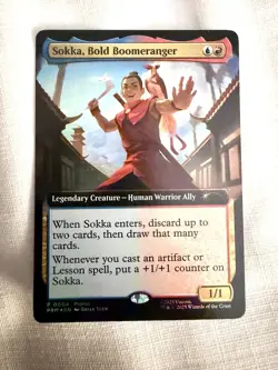 MTG MagicCon Atlanta EXCLUSIVE Promo Sokka, Bold Boomeranger Foil Avatar - Magic - Image 1