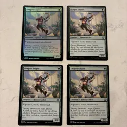 Magic the Gathering MTG Dragon Sniper Play Set Of 4 - Image 1