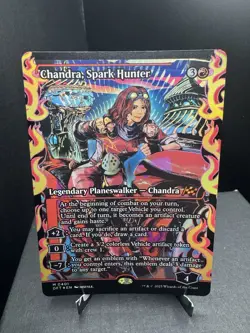MTG Aetherdrift Chandra Spark Hunter Anime Borderless Showcase Foil NM - Image 1