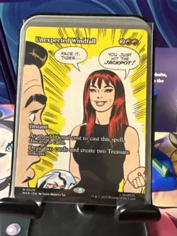 MTG Marvel's Spider-Man UNEXPECTED WINDFALL Borderless Mythic #0029 - Image 1