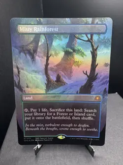 MTG SPG Special Guests Misty Rainforest Borderless Foil Mythic NM - Image 1