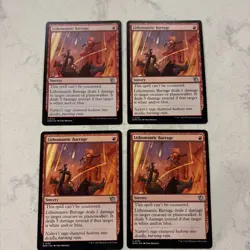 Magic the Gathering MTG Lithomantic Barrage Play Set Of 4 - Image 1