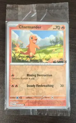 Pokemon TCG Charmander 004/165 EB Games Stamped Promo SEALED - Pokemon 151 - Image 1