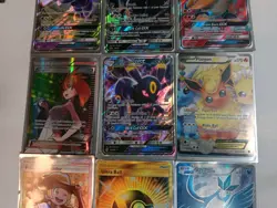 Pokemon Bulk Lot Flareon Vaporeon Umbreon Ultra BALL TRAINERS GX HOLOS EX RARE - Image 3