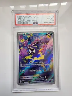 PSA 10 Gastly Illustration Rare 177/162 Pokemon 2024 Sv05: Temporal Forces IR - Image 1