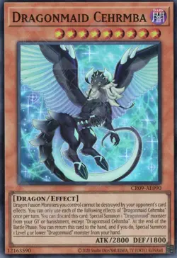 Yugioh Asian-English Dragonmaid Cehrmba CR09-AE090 Super Rare - Image 1