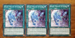Yugioh: 3 x Beast Magic Attack CYHO-EN063 - 1st Edition . Free Postage - Image 1