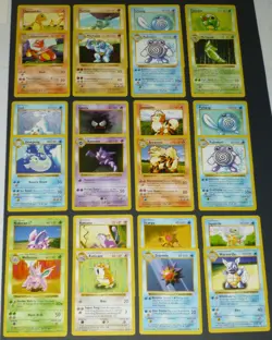 24 Card Lot Vintage Pokemon Shadowless Charmander Squirtle Wartortle Uncommon - Image 1