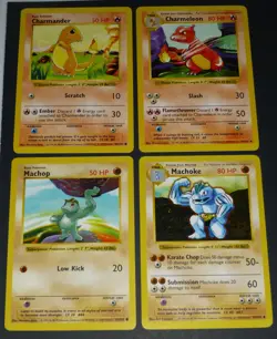 24 Card Lot Vintage Pokemon Shadowless Charmander Squirtle Wartortle Uncommon - Image 2