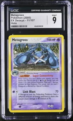 CGC 9 MINT Metagross 2005 EX Deoxys 11/107 Holo Pokemon Card - Image 1