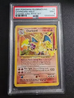 PSA 9 MINT Charizard Celebrations Classic Collection Holo Pokemon Card 4/102 - Image 1