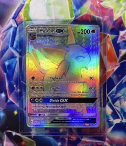 Espeon GX [Full Art] - (152/149) Rainbow Secret Rare - Sun & Moon Pokemon Card - Image 1