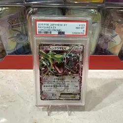 PSA 8 Rayquaza ex 123/XY-P CoroCoro Promo XY Japanese Pokemon Card - Image 1