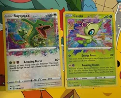 Pokemon TCG Card Set Rayquaza & Celebi NM Condition - Image 2