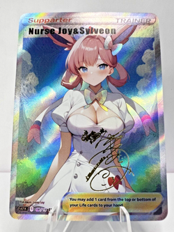 Nurse Joy Full Art Pokemon Cosplay Anime Waifu ACG DIY Trainer Art card - Image 1
