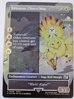 MTG - Summon: Choco/Mog Borderless FOIL - Final Fantasy - Image 1