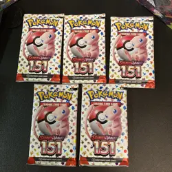 Pokemon TCG Scarlet & Violet 151 Booster Pack Lot Of 5 Factory Sealed Fast Ship - Image 1