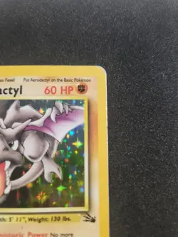 Pokemon TCG English LP Aerodactyl 1/62 Fossil Holo Rare Vintage Card WOTC - Image 5