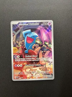 Pokemon TCG Team Rockets Wobbuffet 203 Destined Rivals ETB Promo - Image 1