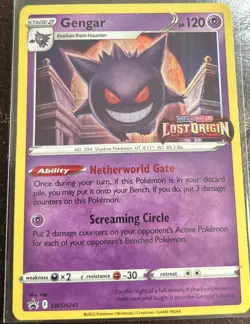 Pokemon Gengar SWSH241 Black Star Promo Lost Origin Prerelease STAMP NM - Image 3