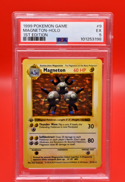 1999 Pokemon Base Set #9 Magneton Holo - 1st Edition Shadowless - PSA 5 - Image 1