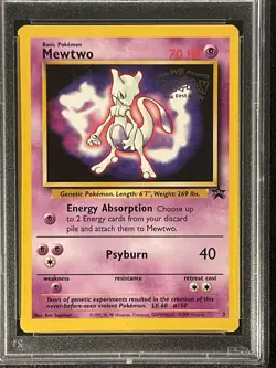 1999 Pokemon WB Movie Promo Set - Electabuzz, Mewtwo, Pikachu, Dragonite PSA 9 - Image 4
