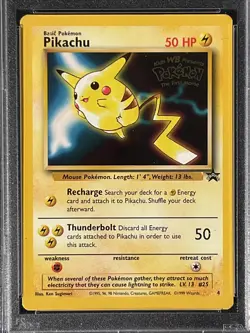 1999 Pokemon WB Movie Promo Set - Electabuzz, Mewtwo, Pikachu, Dragonite PSA 9 - Image 5