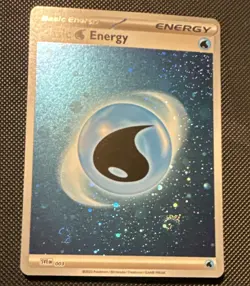 Pokemon 151 TCG Legit HD Cosmo Holo Water Energy 3 Swirl - Image 2