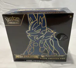 Pokemon Center Mega Evolution Lucario ETB Elite Trainer Box * Small Tear* - Image 1