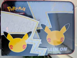 Pokemon Celebrations 25th Anniversary Collector’s Chest Lunch Box Tin - Image 1