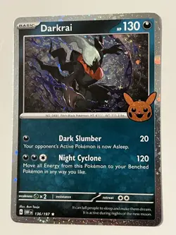 *Double Swirl* Pokemon TCG - Darkrai OBF 136/197 Trick or trade 2024 See Pics NM - Image 2