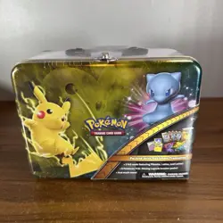 Pokemon TCG 2017 Shining Legends Collector’s Chest Tin Lunch Box 5 Packs Sealed - Image 1