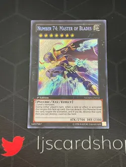 Yugioh Number 74: Master of Blades 1st Edition Secret Rare NUMH-EN032 READ SPM - Image 1