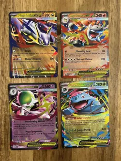 Pokemon TCG: Mega Evolutions 4 Card EX Near Mint Set - Image 1