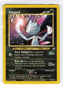 Sneasel - Neo Genesis 25/111 - NM/M - Pokemon Rare Card - Image 1